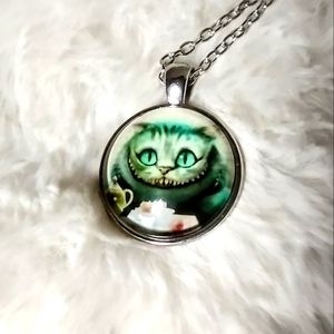 Alice in wonderland Cheshire Cat necklace